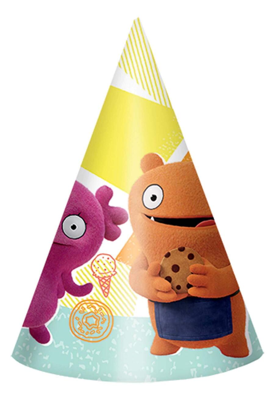 1501 "UglyDolls Movie" Multicolor Paper Party Cone Hats, 6", 8 Ct.
